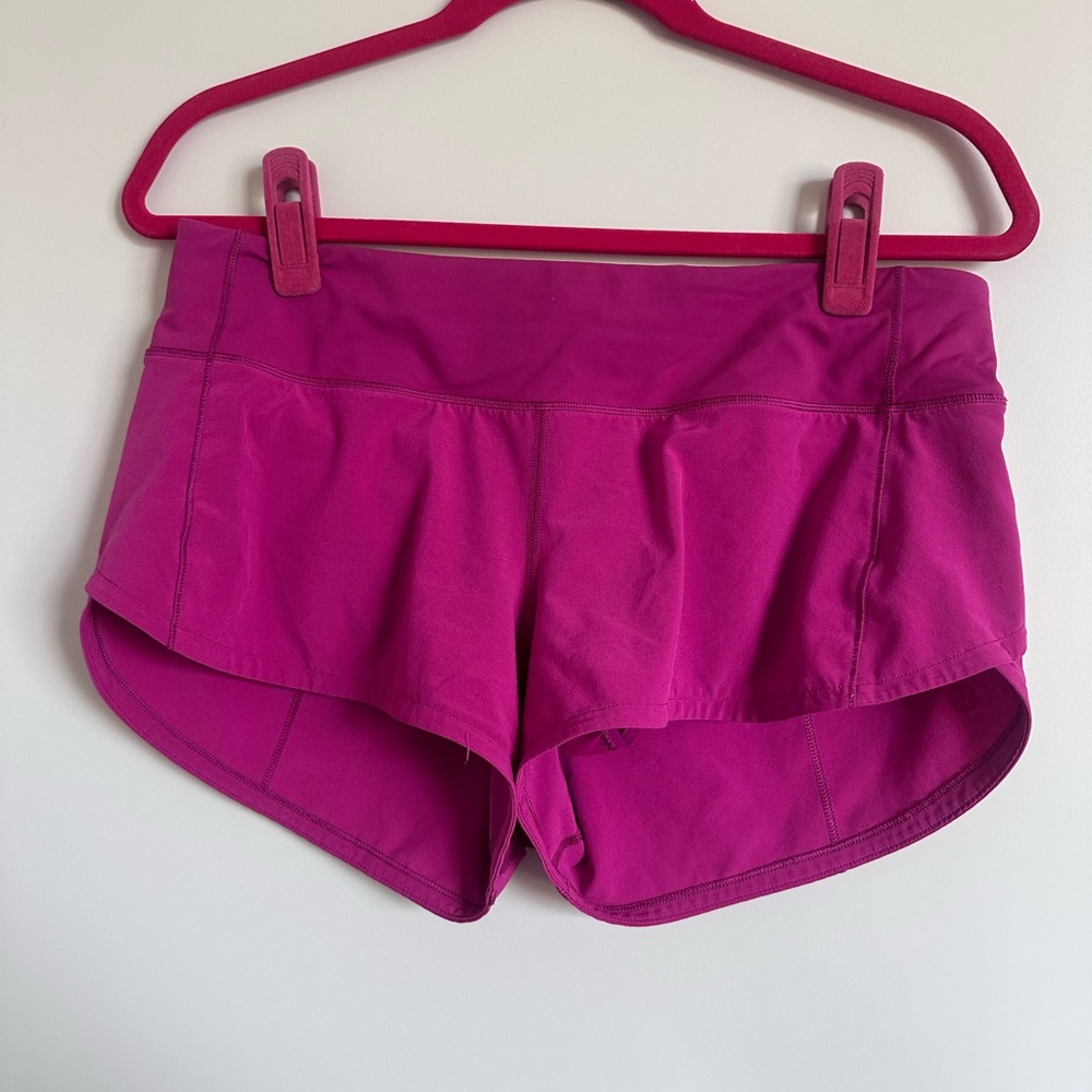 Lululemon Athletica Magenta Athletic Shorts